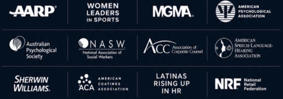 Job board experience with AARP, Women Leaders in Sports, MGMA, American Psychological Association, Australian Psychological Society, National Association of Social Workers, Association of Corporate Counsel, American Speech-Language-Hearing Association, Sherwin Williams, American Coatings Association, Latinas Rising Up in HR, and National Retail Federation.
